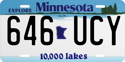 MN license plate 646UCY
