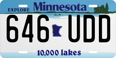 MN license plate 646UDD