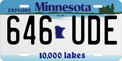 MN license plate 646UDE