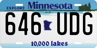 MN license plate 646UDG