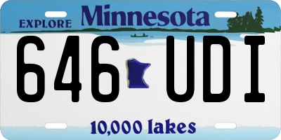 MN license plate 646UDI