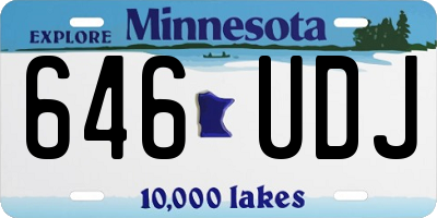 MN license plate 646UDJ