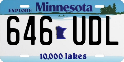 MN license plate 646UDL