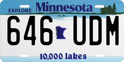 MN license plate 646UDM