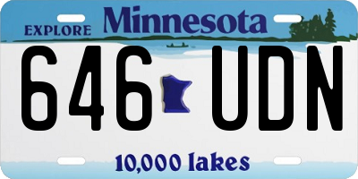 MN license plate 646UDN