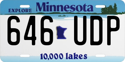 MN license plate 646UDP