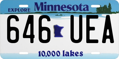MN license plate 646UEA