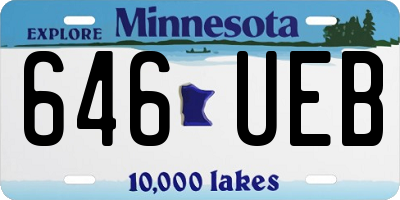 MN license plate 646UEB