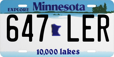 MN license plate 647LER