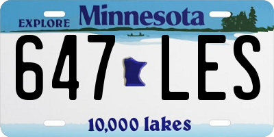 MN license plate 647LES
