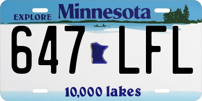 MN license plate 647LFL