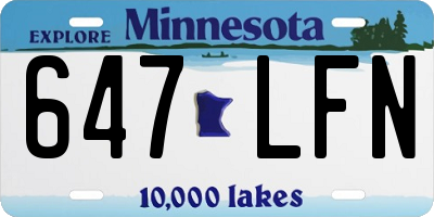 MN license plate 647LFN