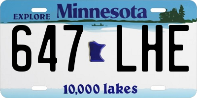 MN license plate 647LHE
