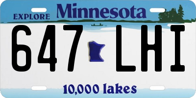 MN license plate 647LHI