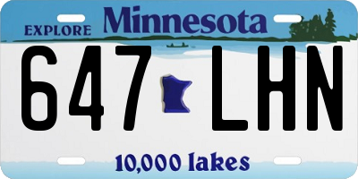 MN license plate 647LHN