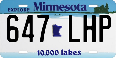 MN license plate 647LHP
