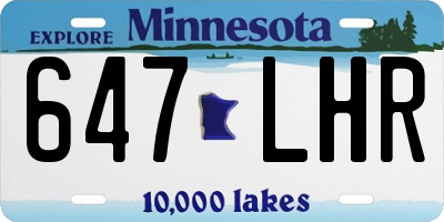 MN license plate 647LHR