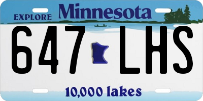MN license plate 647LHS