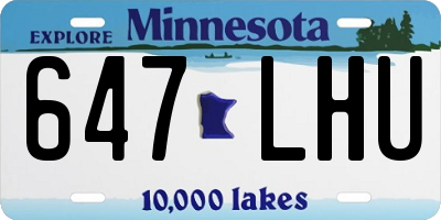 MN license plate 647LHU