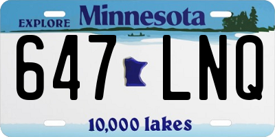 MN license plate 647LNQ