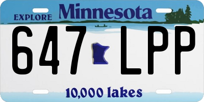 MN license plate 647LPP