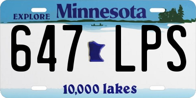 MN license plate 647LPS