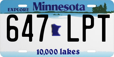 MN license plate 647LPT