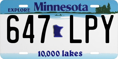 MN license plate 647LPY