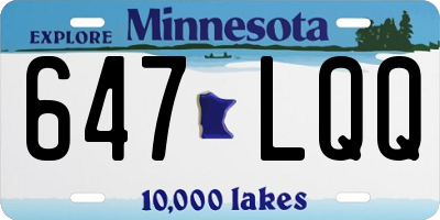 MN license plate 647LQQ