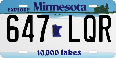 MN license plate 647LQR
