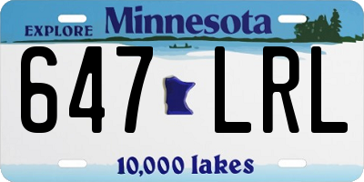 MN license plate 647LRL