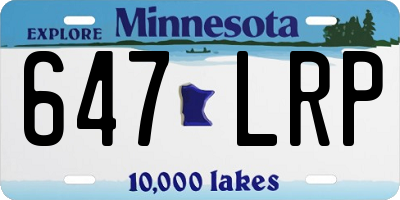 MN license plate 647LRP