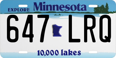 MN license plate 647LRQ