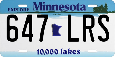 MN license plate 647LRS