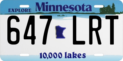 MN license plate 647LRT