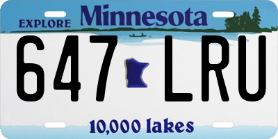 MN license plate 647LRU