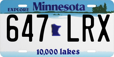 MN license plate 647LRX