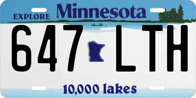 MN license plate 647LTH