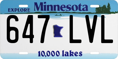 MN license plate 647LVL