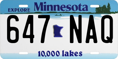 MN license plate 647NAQ