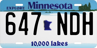 MN license plate 647NDH