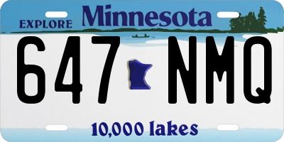 MN license plate 647NMQ