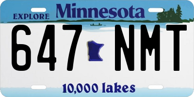 MN license plate 647NMT