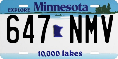 MN license plate 647NMV