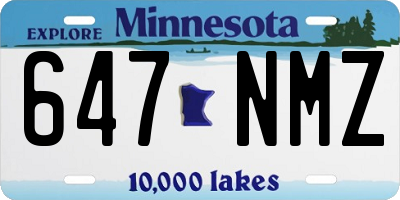 MN license plate 647NMZ