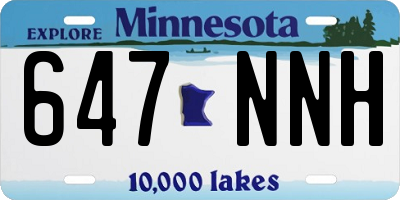 MN license plate 647NNH