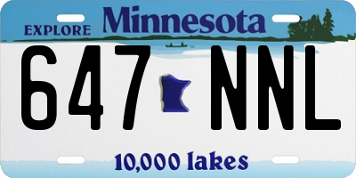 MN license plate 647NNL