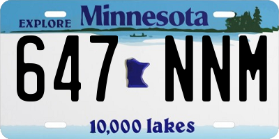 MN license plate 647NNM