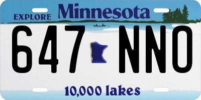 MN license plate 647NNO