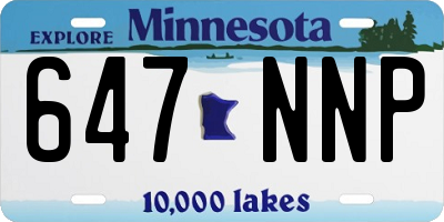 MN license plate 647NNP